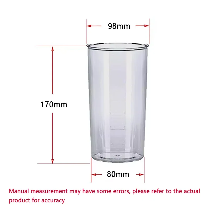 Used for Braun MQ7045X/7025/7087 multifunctional cooking stick measuring cup mixing cup 600ml