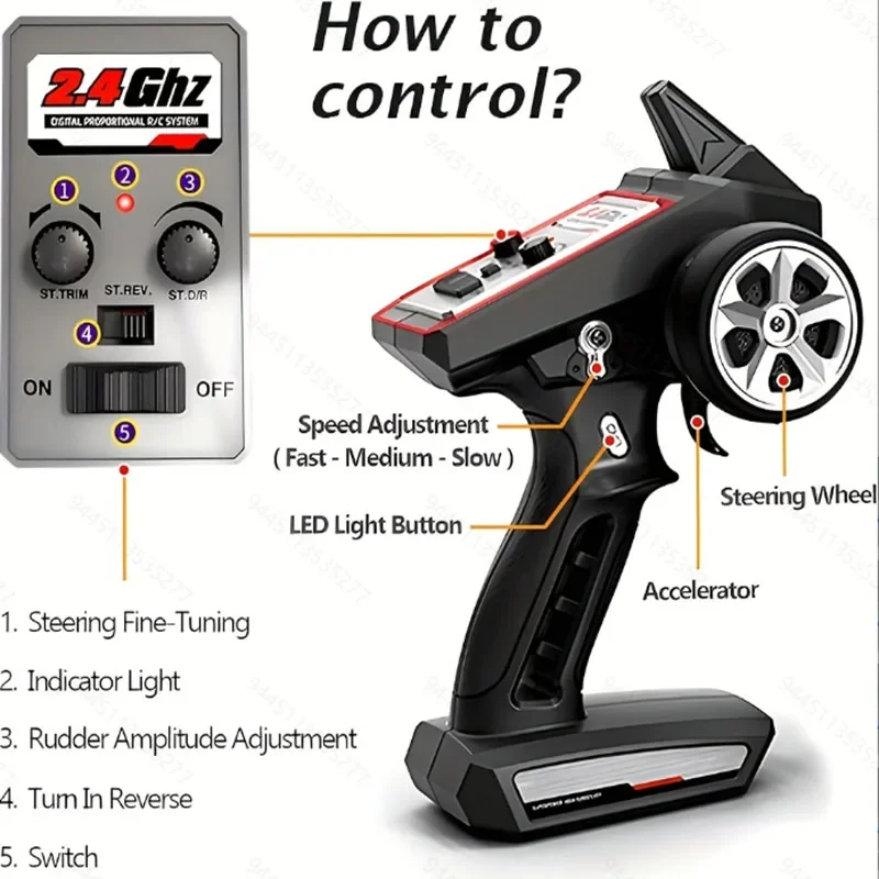 1:16 スケール 4WD RC カー 50km/h - LED ライト付きオフロード高速ドリフト車両（男の子向け）、男の子向け、オフロード改造車ファン向け、ハロウ