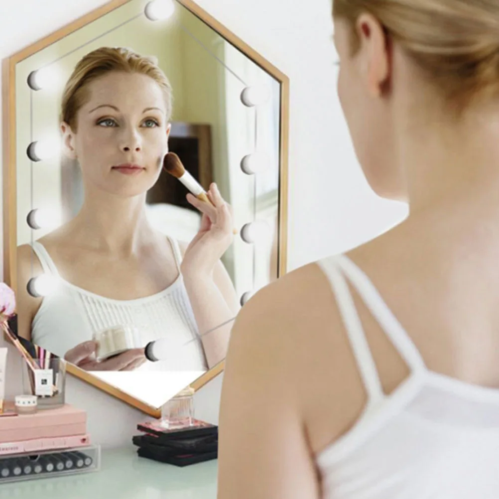 1 مجموعة مرآة الجبهة LED ضوء الغرور الجدول مصباح للحمام غرفة نوم USB شحن مصباح مرآة السلس التصميم الإبداعي سهلة #5