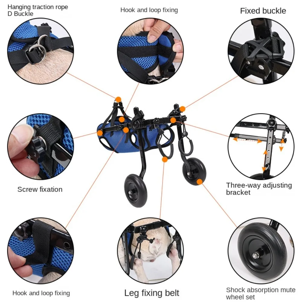 Adjustable Adjustable Dog Wheelchair Cat S/M/L Light Mobility Aid Trolley Pet Walk Tools Pet