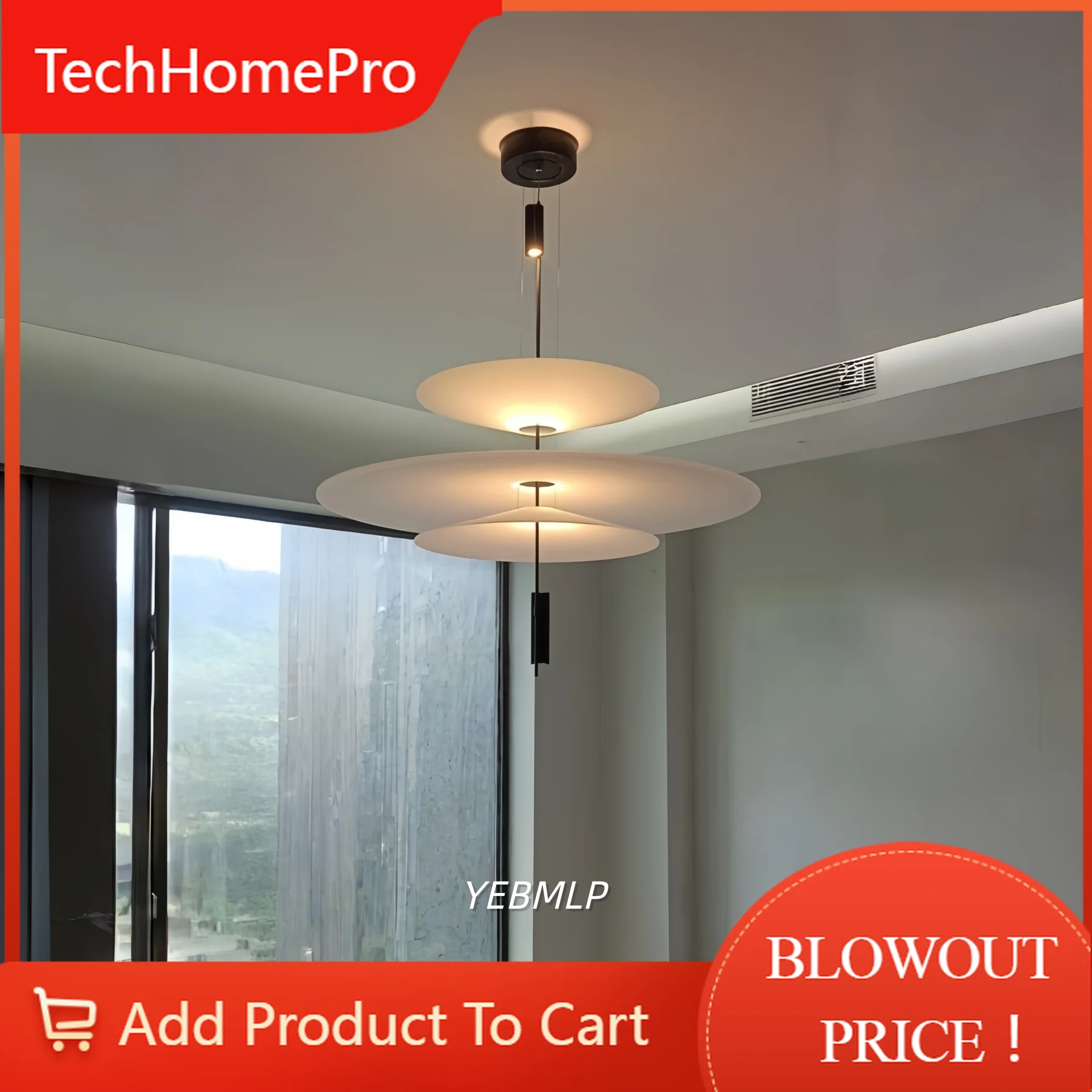 TechHPPostmodern Nordic Acrylic Flying Saucer LED Chandelier Luxury Metal Pendant Lamp For Dining Living Room Cafe Decor Hanging