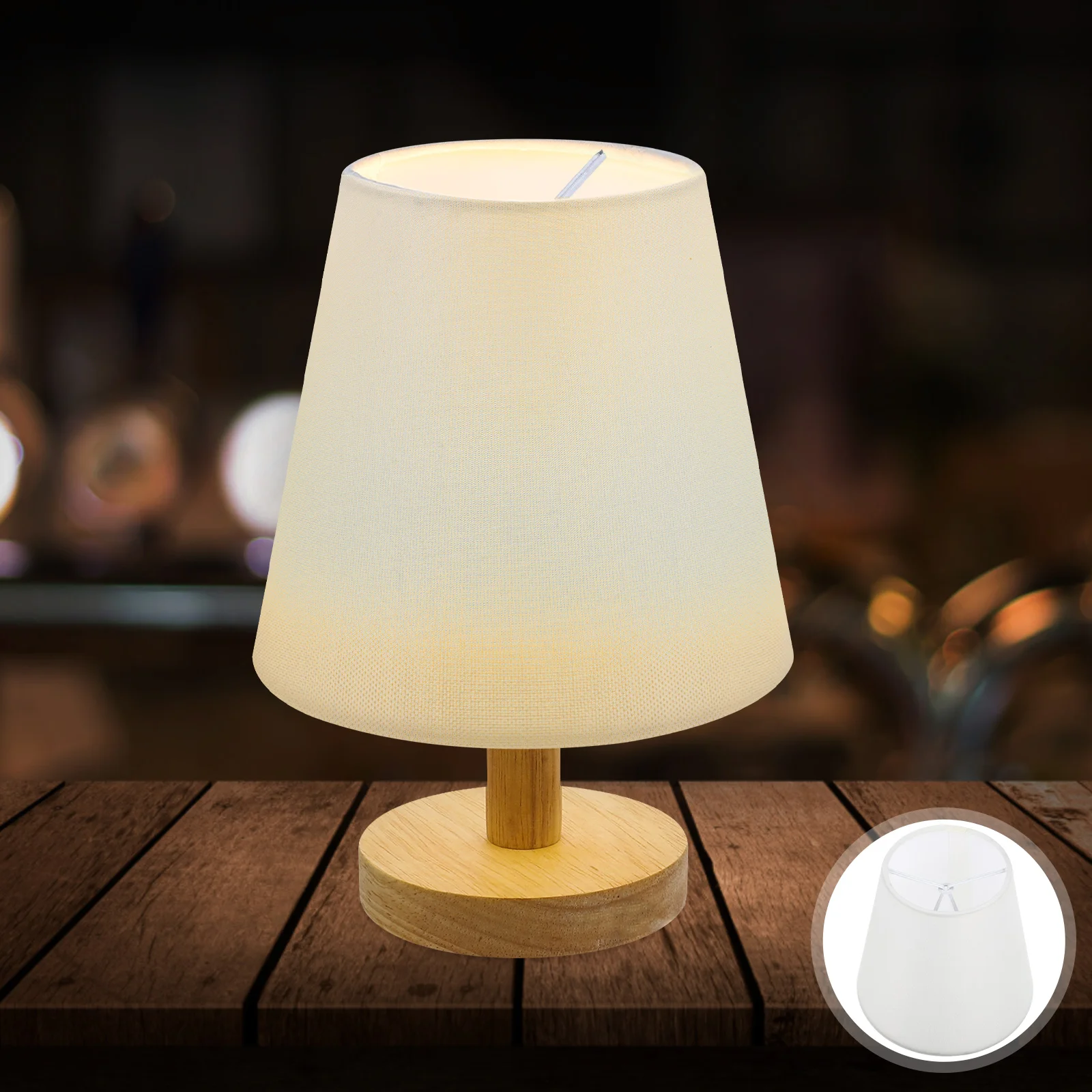 

Light Shade Accessories Desk Lamp Replacement Cloth Shades for Fixtures Medium Beige Fabric Tablecloth