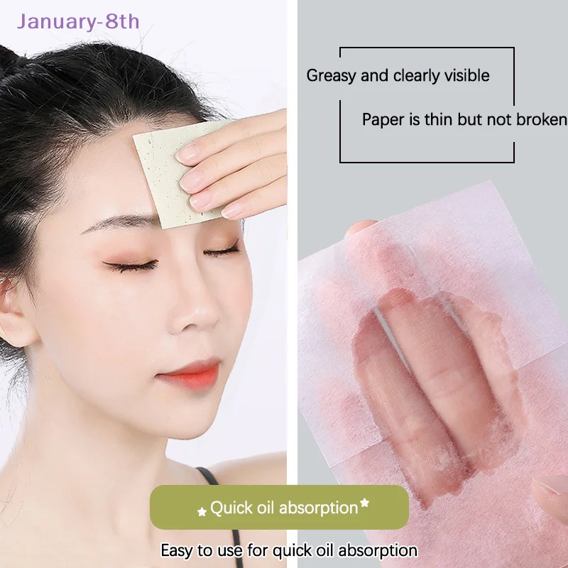 100Sheets/bag Oil Blotting Paper Lavender Green Tea Rose Oil Control Sheets Face Cleaning Absorbent Paper Makeup Tools