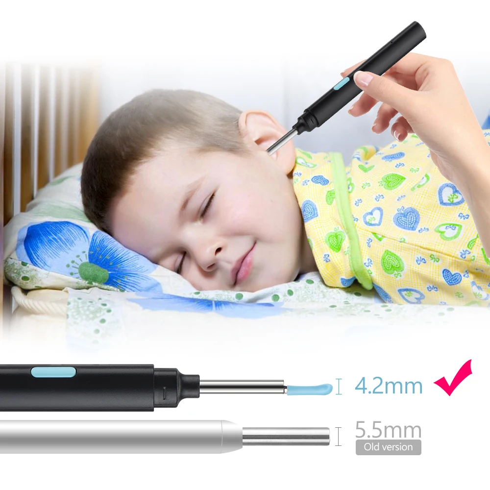 4.2mm Lens Camera Ear Pick Ear Cleaner Wax Removal Tool Ear Cleaning Otoscope Inspection  Endoscope WiFi for Android IOS