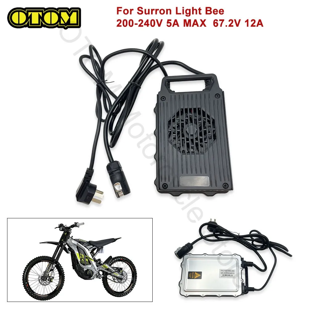 For SURRON Light Bee Motorcycle Charger 3-Hole Plug Silent Lithium-ion Charging Tool Electric Electric Off-road Accessories Bike