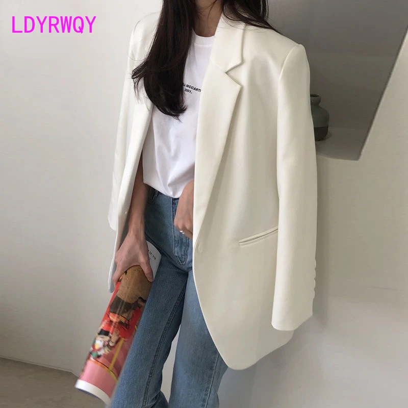 Small suit coat female 2022 autumn wear new Korean version of loose leisure temperament slim suit jacket