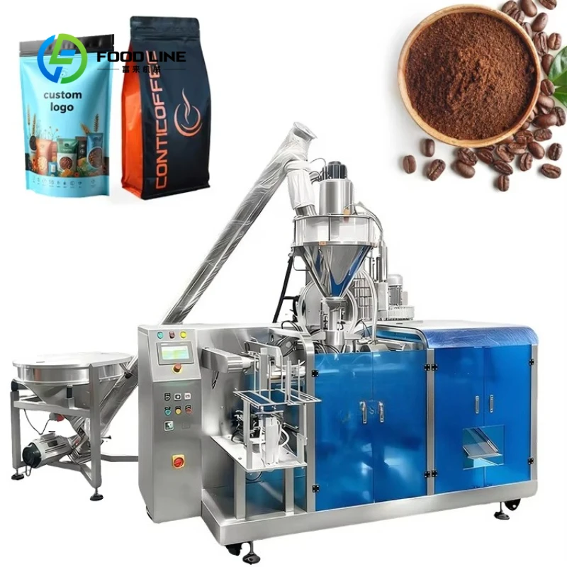 Customized Automatic 500G 1KG Powder Stand Up Bag Packing Machine Ground Coffee Instant Coffee Powder Zipper Packing Machine
