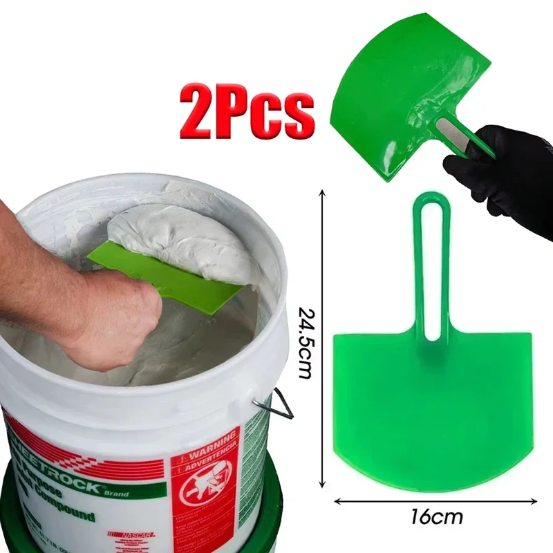 1/2Pcs Curved Scoop Scraper Spackle Paint Putty Knife Drywall Bucket Finishing Plaster Scraping Decals Patch Construction Tools