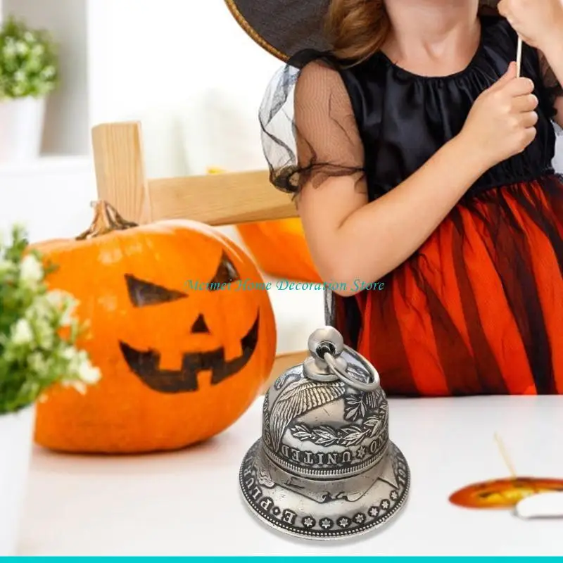 مجموعة H7BF من 2 Halloween Witch تحت عنوان الأجراس الفضية الزخرفية