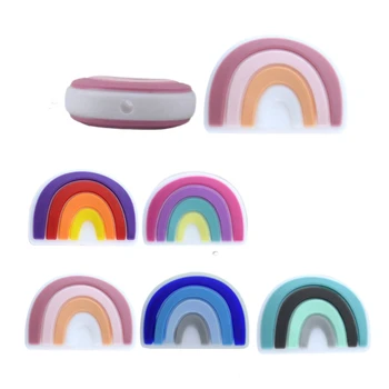 5/10Pcs Mini New Rainbow Silicone Beads Cartoon Pacifier Toy Accessories Beads For Jewelry Making Bulk DIY Bracelet