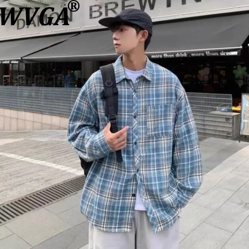 

Мужская рубашка WVGA 2026: Новинка весенней коллекции, американский стиль, клетчатый узор, модная, с длинным рукавом, нишевая, шикарная, повседневная, с отложным воротником, Ins W19851