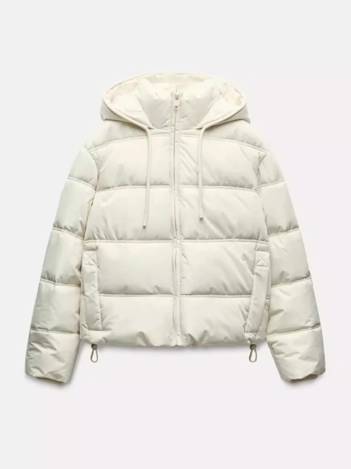 

Casual Simple ort Hooded Cotton Jaet Long Sve Outerwear Autumn Winter New Arrival Women's Faion Basic Sle Zipper C...