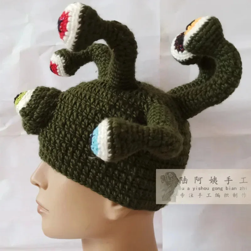 Octopus Eyes Hat Fall And Winter Creative Halloween Individual Handmade Hat Knitted Wool Hat Birthday Gift Couple Wool Hat