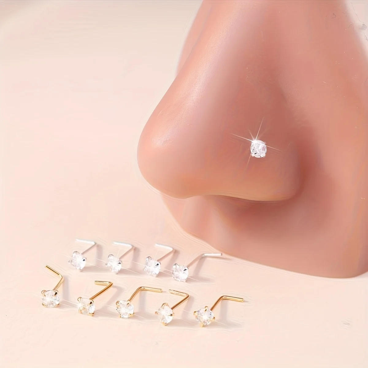 A Set Of 5 Nose Rin… - image
