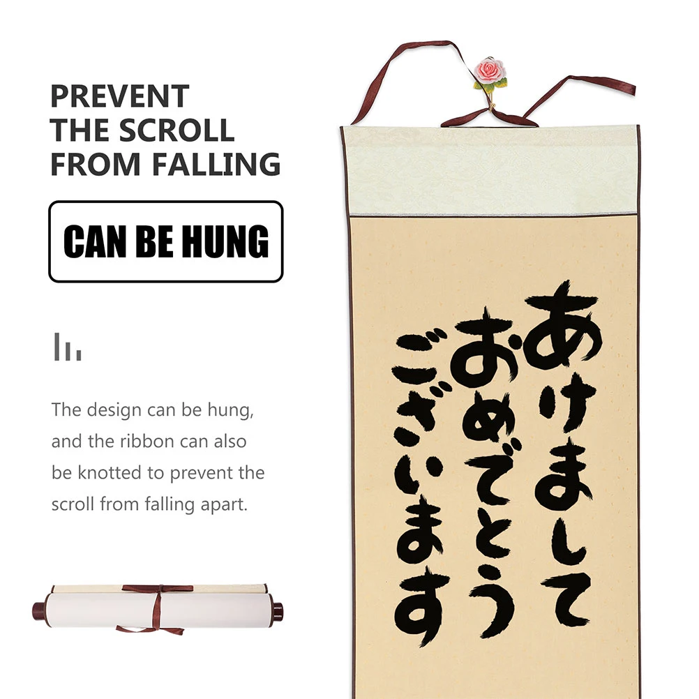 

3pcs Calligraphy Scroll Blank Drawing Paper for Writing Painting Home Supplies Lightweight Portable Storage Display Vintage