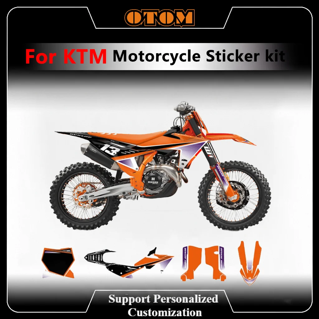 

Customize Motorcycle Graphics Decals for KTM EXC EXCF XCW SX SXF 2024-2026 Holographic Chrome Sticker Kit