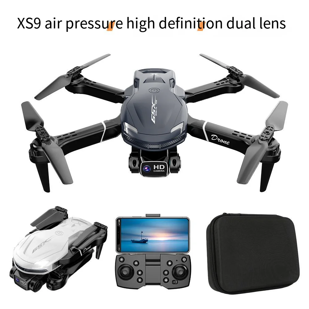 XS9 Drone 4K Dual Camera HD Fotografia Aérea Folding Aircraft Altura Fixa Controle Remoto Aircraft Toy