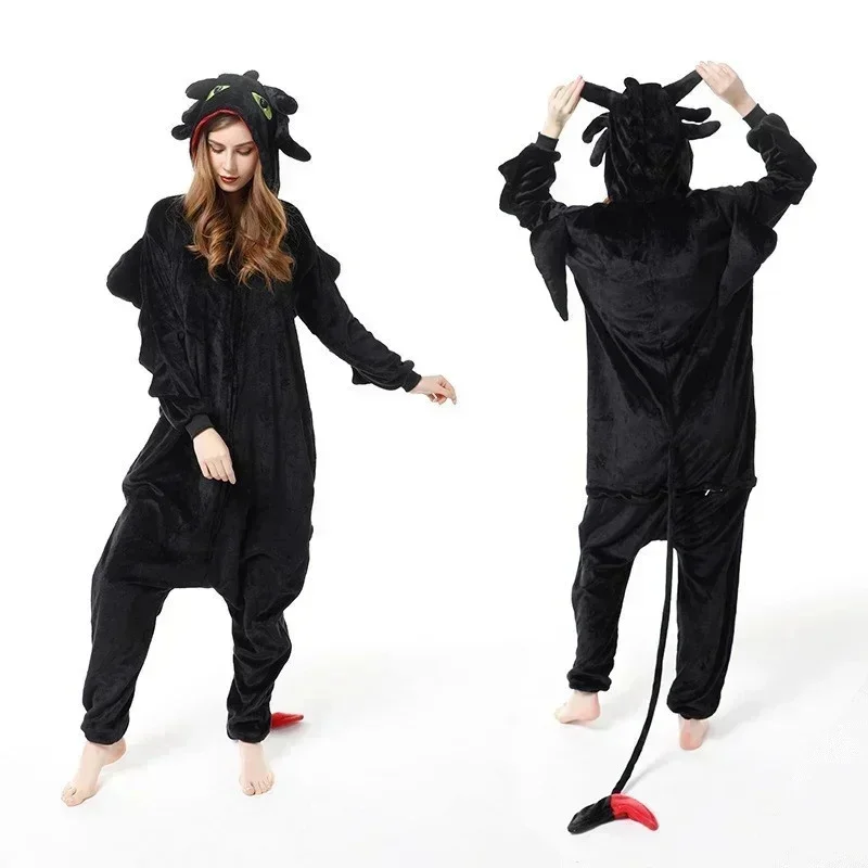 

Kigurumi Onesie Pajamas Cartoon Toothless Dragon Jumpsuit Women Men Creative How To Train Your Dragon Pajama Cosplay Costumes