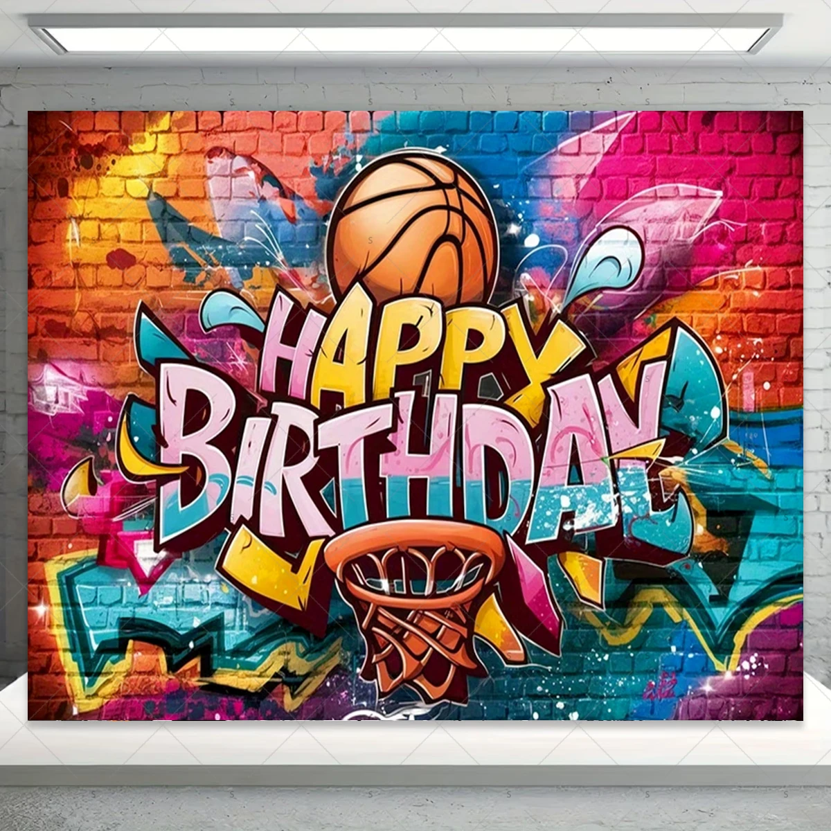 농구 테마 생일 파티 장식 배경 화염 농구 행사 배경 - Photography Sport 리뷰 및 가격