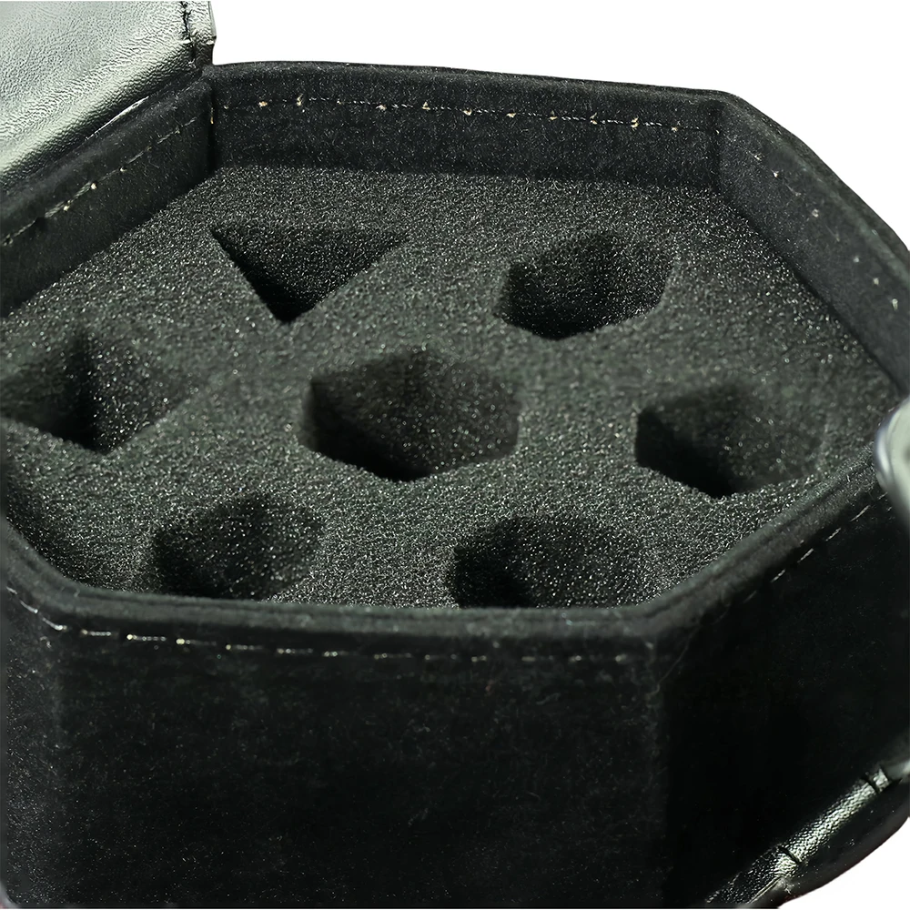 1PC Black Hexagon Dice Box for 7pcs Dice Organizer Box Desktop Game Storage Board Game Accessories