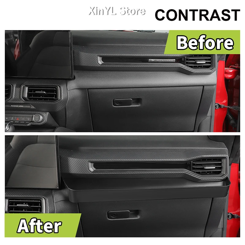 

Органайзер-лоток для хранения на центральной консоли (со стороны пассажира) для Ford Mustang 2024+ из АБС-пластика, аксессуары для интерьера