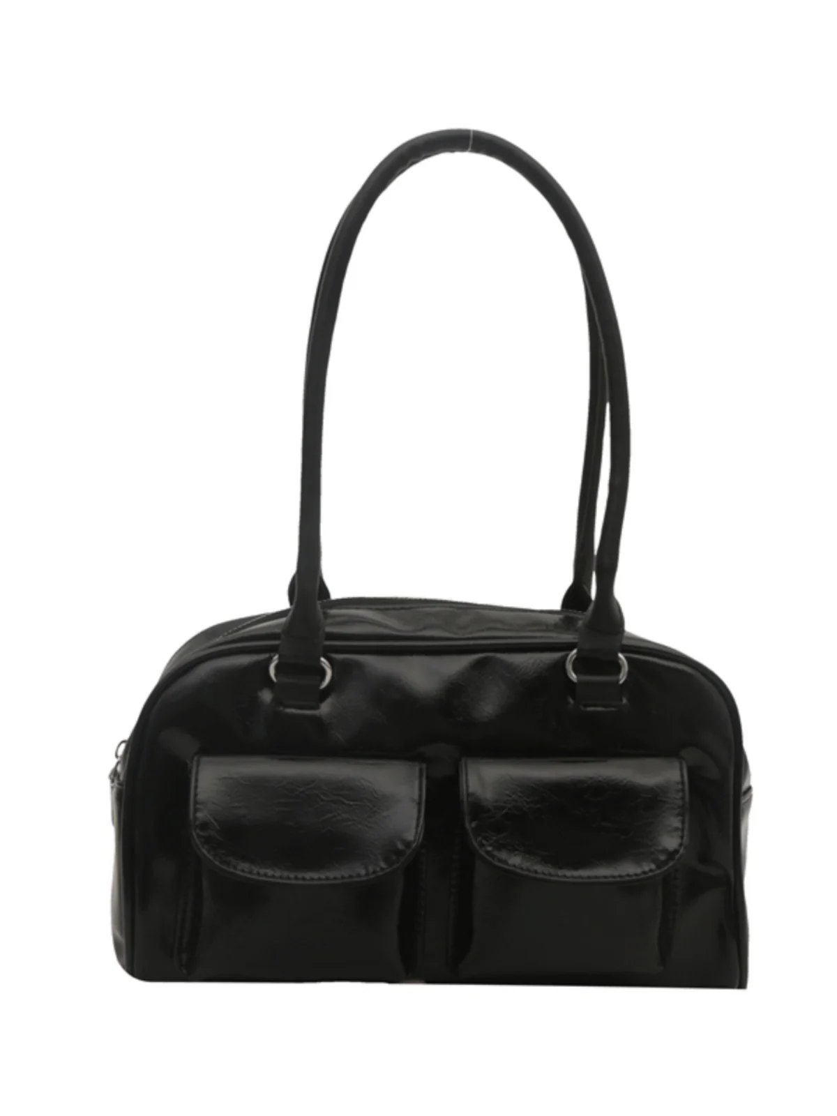 Retro Personali Commuter Double ket Handbag Faionable Underarm Single oulder Bag New Autumn Design Korean Sle Wome...