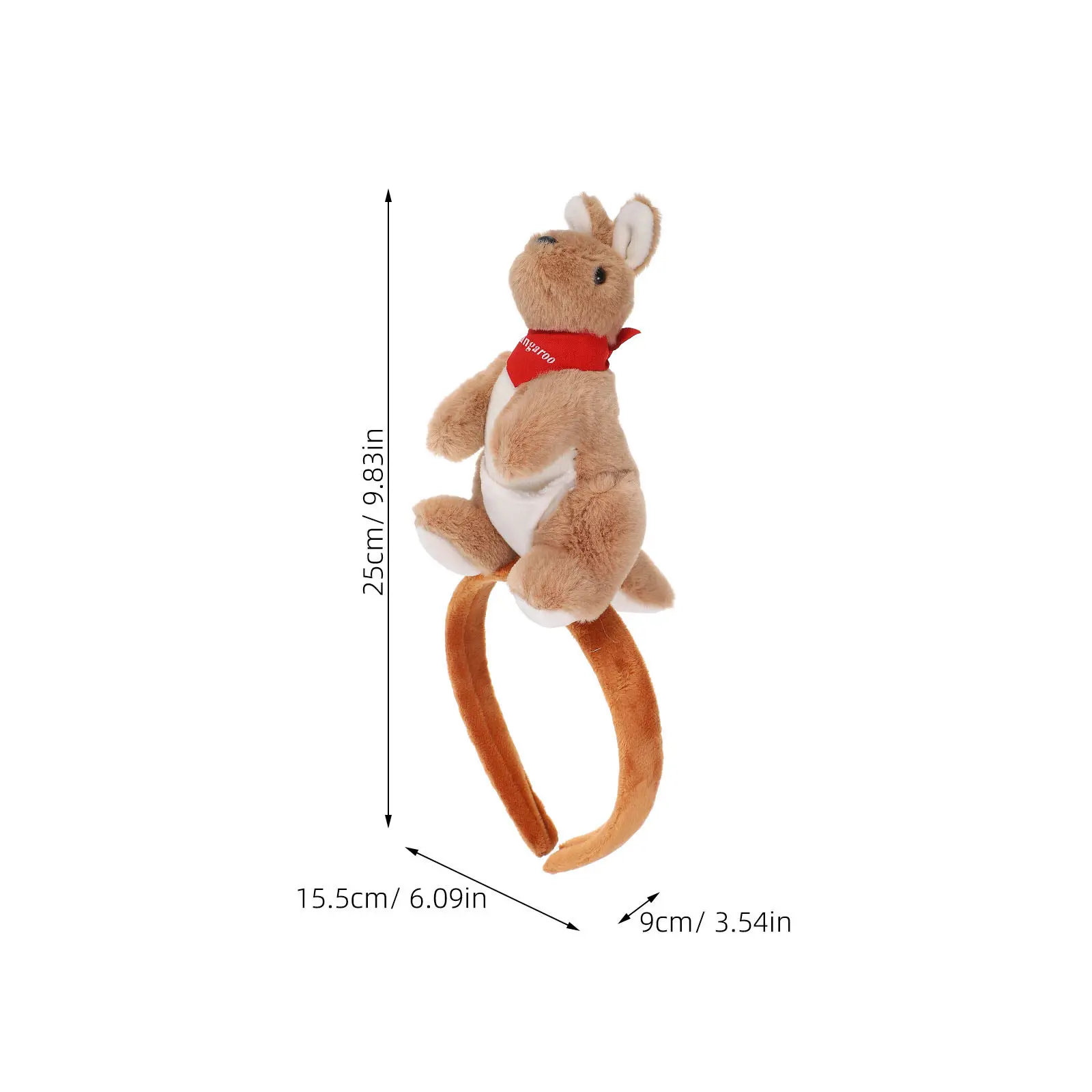 1 Peça Tiara de Cabeça de Canguru com Design de Desenho Animado e Cabelo de Animal, Design Chamativo para Eventos Temáticos, Uso Diário e Trajes de Festa