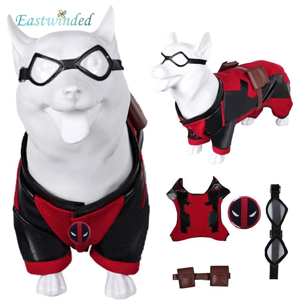 

Pet Dog Pool Cosplay Red Clothes Dead Cosplay Pool Dogs Role Playing Costume Outfits Fantasy Disguise Halloween Carnival Suit