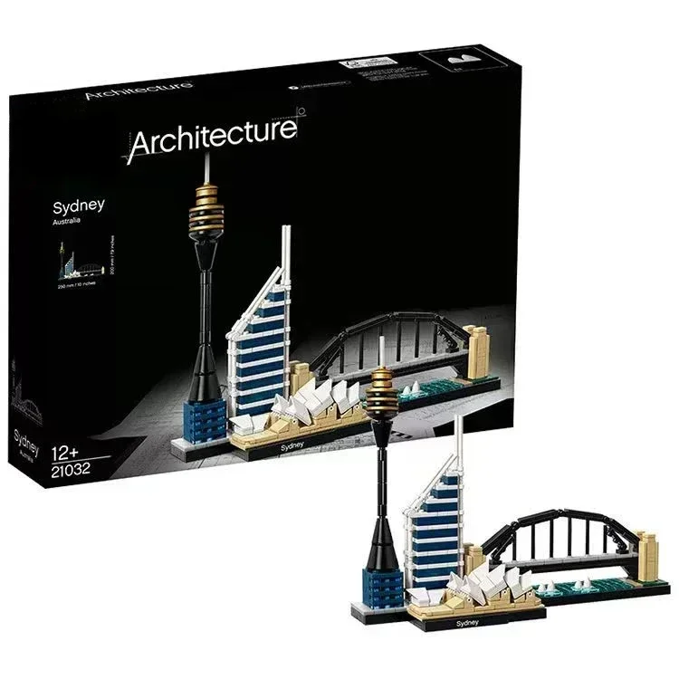 

IN stock 21032 Buildings Paris Dubai London Sydney Chicago Building Blocks Classic City Models Children's Birthday Gifts