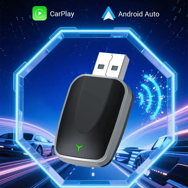 أحدث محول CarPlay اللاسلكي لعام 2025، نظام بلوتوث وواي فاي سهل الاستخدام يدعم ترقيات OTA يعمل مع 99% من السيارات