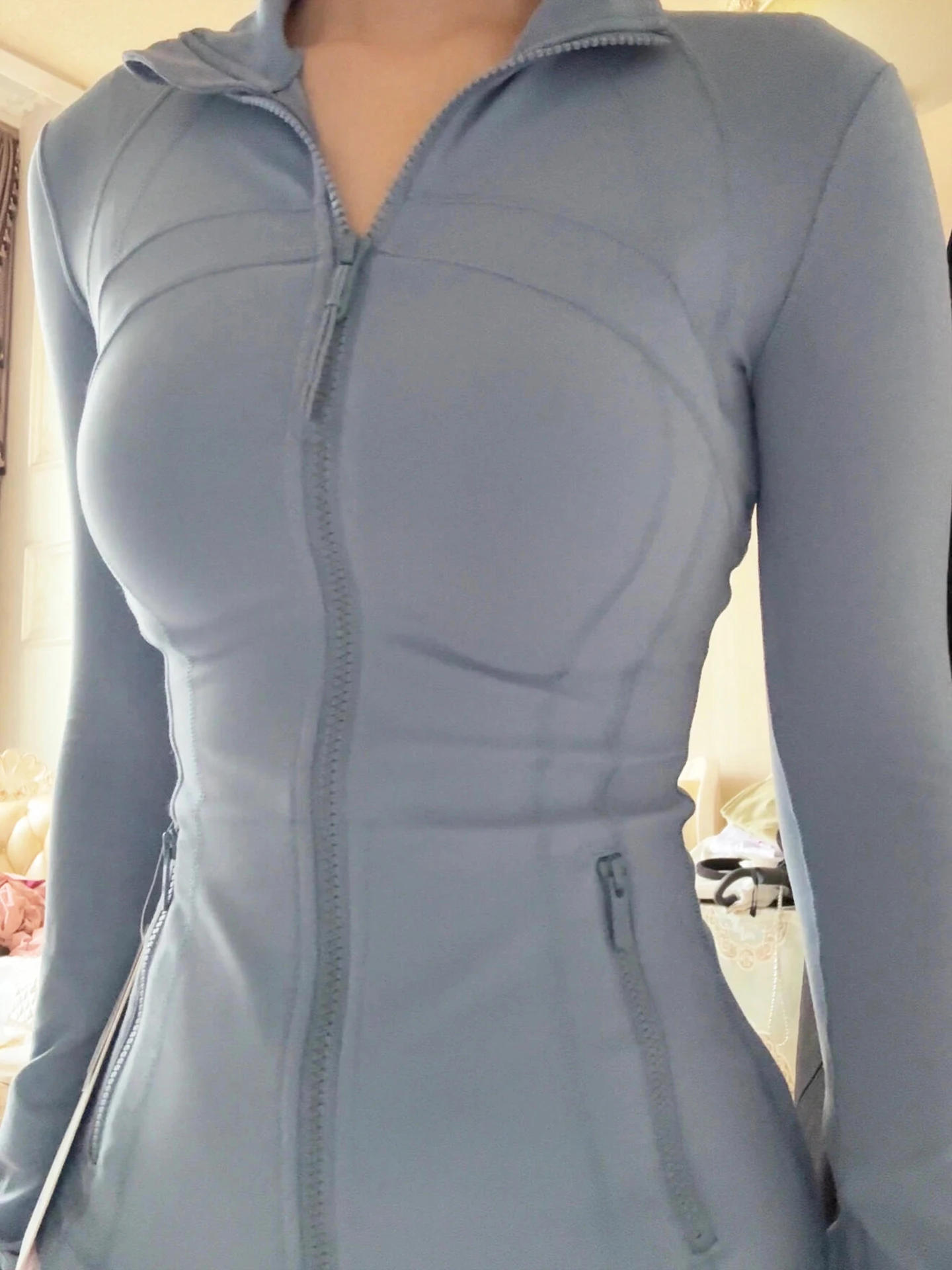 Blue Yoga Fitn Sports Top Women's Summer 2025 New Sun Protection Slimming Beautiful Pilates Outerwear Thin Model irt