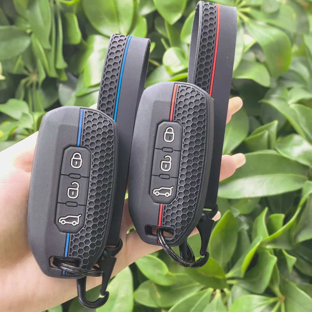 Silicone Rubber Car Key Holder for Ford Territory 2021-2026 Smart Remote Keyless Skin Cover Shell Sticker Case Holder