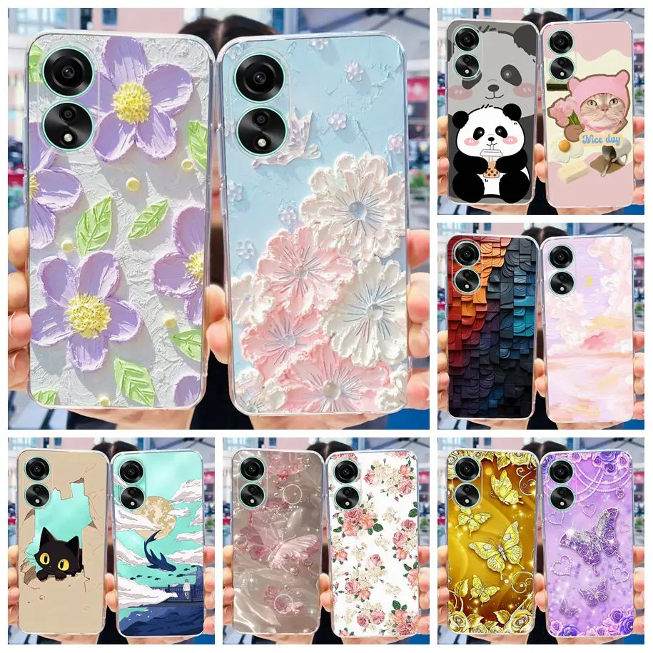 For OPPO A78 Case A 78 4G Fashion Slim Soft Silicone Protective Back Cover For Oppo A78 5G Phone Cases OPPOA78 CPH2565 A59 Coque