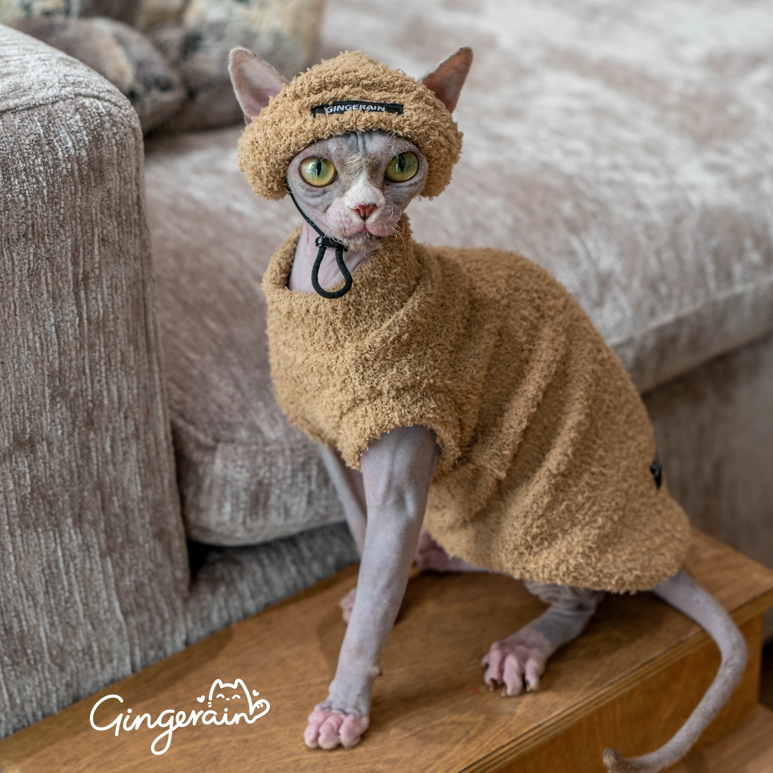 Fashion Warm Hat for Sphynx Cat Tennis Sports Style Head Protect for Devon Rex Cute Accessories for Kittens Cat Supplies