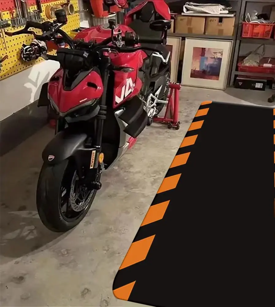 Racing Car Long Motorcycle Carpet Garage Mat Racing Cool Moto Display Motorcycle Display Mat Hallway Anti-slip Home Decoration