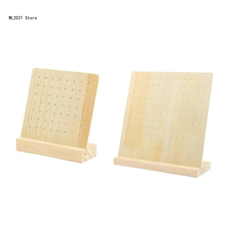 

Elegant Wood Earring Holder Multi Level Jewelry Rack for Ear Studs and Hoops Easy Assembly Accessory Storage Shelf