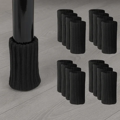 24Pcs Silent Knitted Furniture Legs Sock Anti-Slip Felt Base Chair Leg Cover Universal Wear-resistant Chair Feet Cap Winter