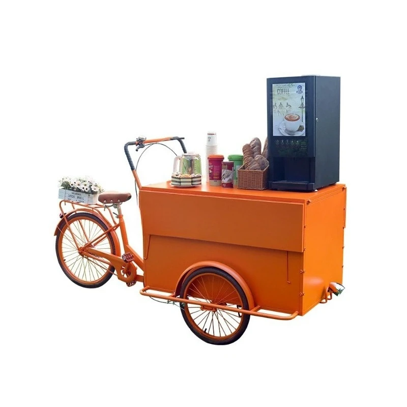 

Car stall promotion car can ride tricycle Nordic coffee trolley