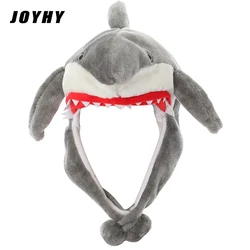 JOYHY Grey Shark Pattern Cute Plush Earflap Animal Hats for Kids Boys Girls Children Halloween Christmas Winter Warm Beanie Caps