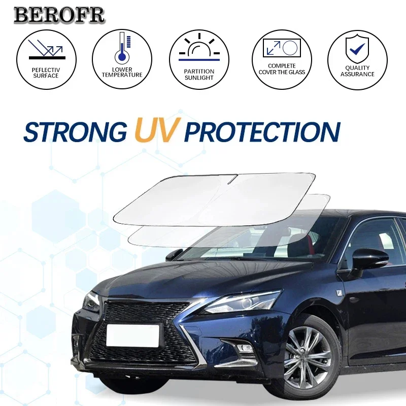 Windshield Sun Shade For Lexus Ct 200H Sunshade Sun Visor Protector Foldable Blocks UV Rays Keep Car Cooler