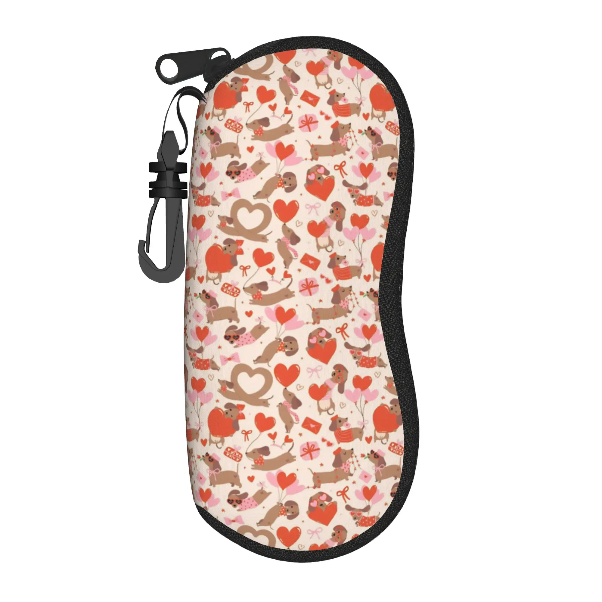 Dachshund Love Valentine's Day Glasses Case Gift For Girl  Box  Glasses Storage Box Protector Glasses Box