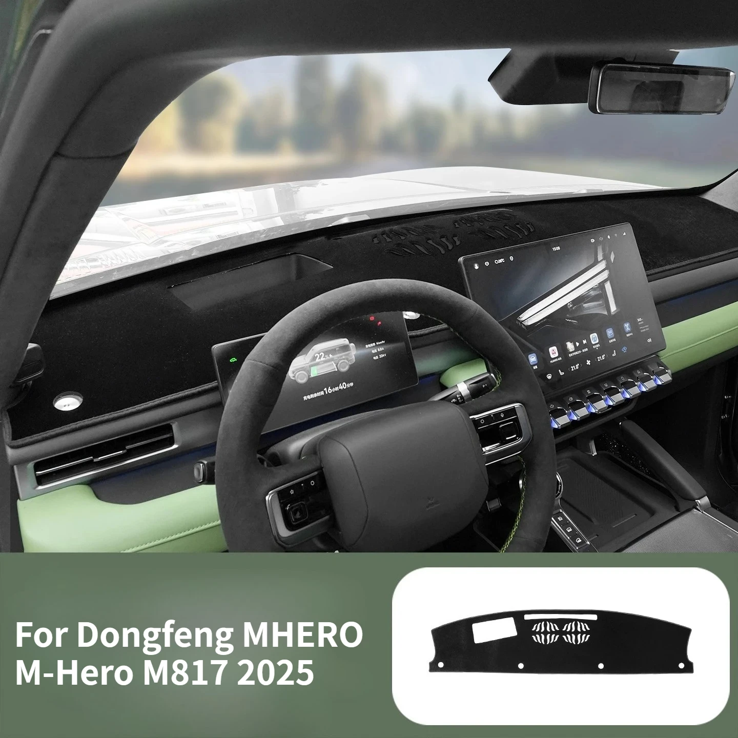 Pour Dongfeng MHERO M-Hero M817 2025 Tapis Pare-Soleil Tableau de Bord Protection Solaire Isolation Thermique Tapis Réfléchissant Accessoires Intérieurs