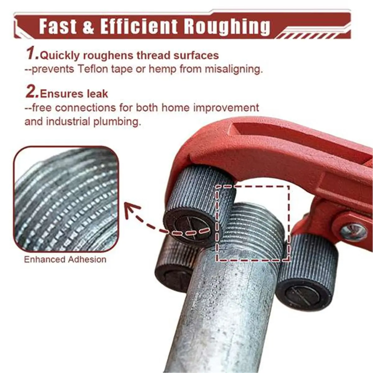 Manual Pipe Threader Tools, Pipeline Processing Wrench - Fix Damaged Threads Easily with Pressure Roller Sleeve