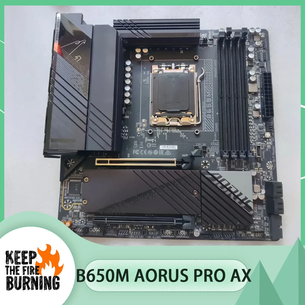 

Micro-ATX AMD B650 DDR5 6600(OC) МГц 128G Wi-Fi 6E Socket AM5 Материнская плата B650M AORUS PRO AX