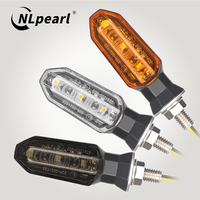 NLperal Motorcycle LED Turn Signal Lights 8mm Mini Amber Flashing Light Blinker Turn Signal Lamp 12V Moto Indicator Accessories