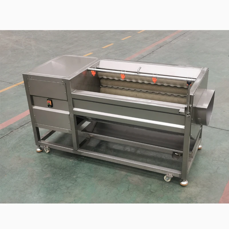 SIMPLOT Continuous Kohlrabi/Potato/Carrot Abrasive Roller Peeler/Peeling Line/Polishing Machine