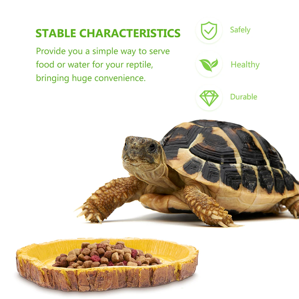 

2 Pcs Climbing Pet Food Bowl Reptile Feeding Tub Dish Water Large for Reptiles Lizard Tray