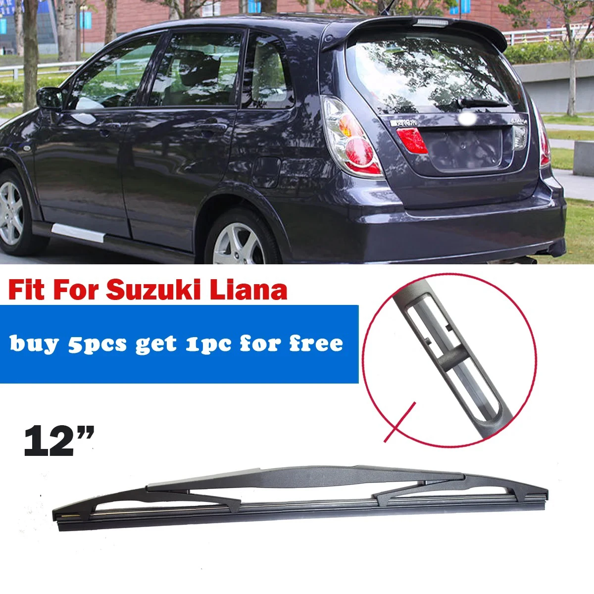 

1PC Car Rear Wiper Blade 12" fit for Suzuki Liana Windscreen Windshield Hybrid Auto Wipers Accessories YC102014-liana