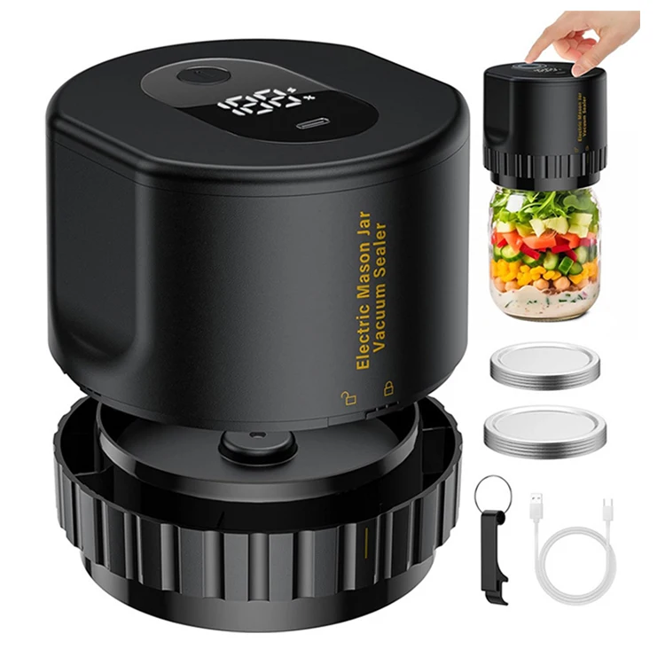 

Portable Electric Mason Jar Vacuum Sealer Kit USB Power Source Mini Plastic Automatic Electric Mason Jar Vacuum Sealer