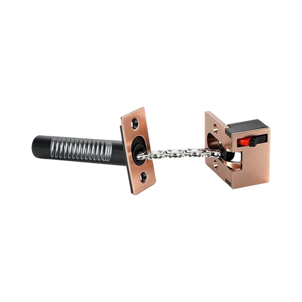Invisible Door Guard Concealed Door Chain For Ultimate Protection Brushed Silver Steel Hardened Mounting Screws
